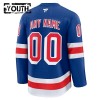 New York Rangers Fanatics Premium Custom 2024-25 Heim Blau Trikot - Kinder